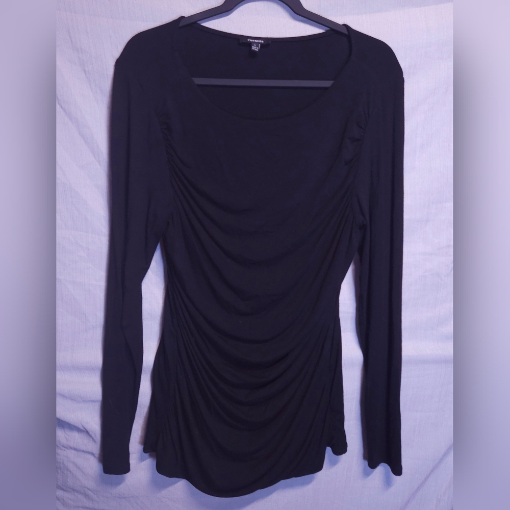 Premise Black Long Sleeve Top